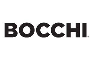 A black and white logo for bocchi on a white background.