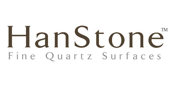 A hanstone fine quartz surfaces logo on a white background
