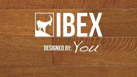 The ibex logo is on a wooden surface.