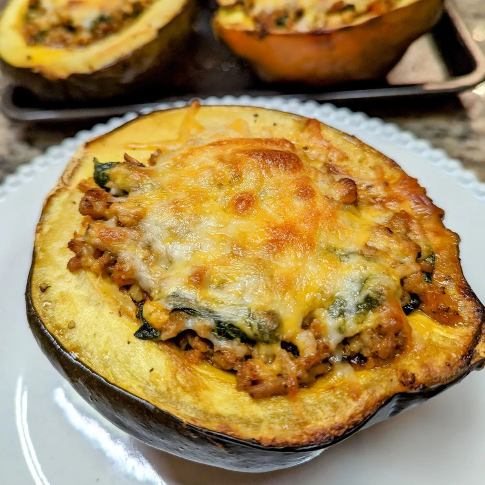 Wild Rice & Mushroom Stuffed Acorn Squash