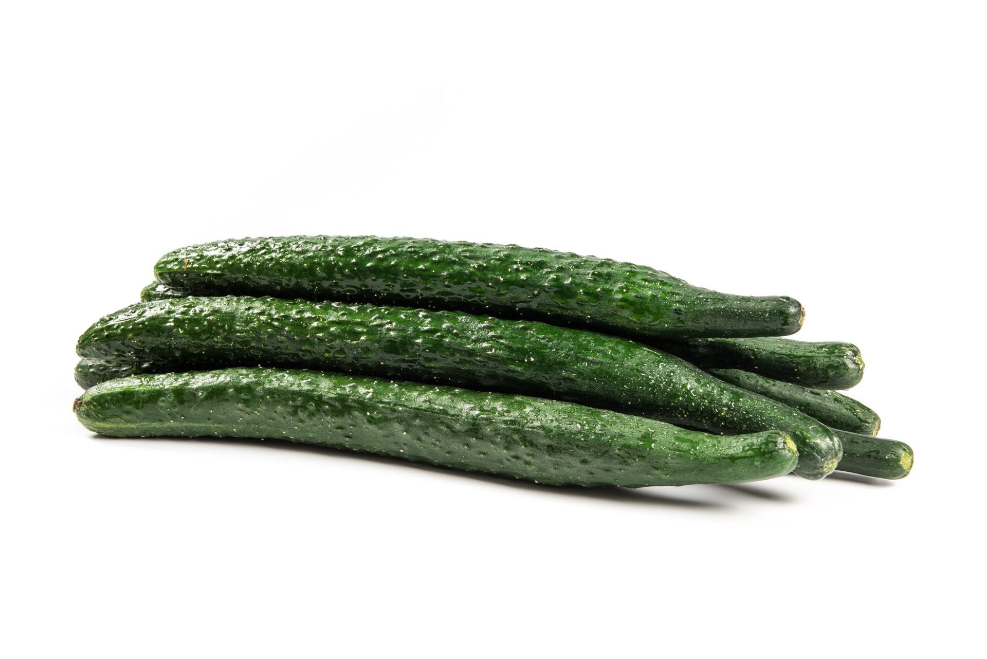 Pile of fresh green cucumbers