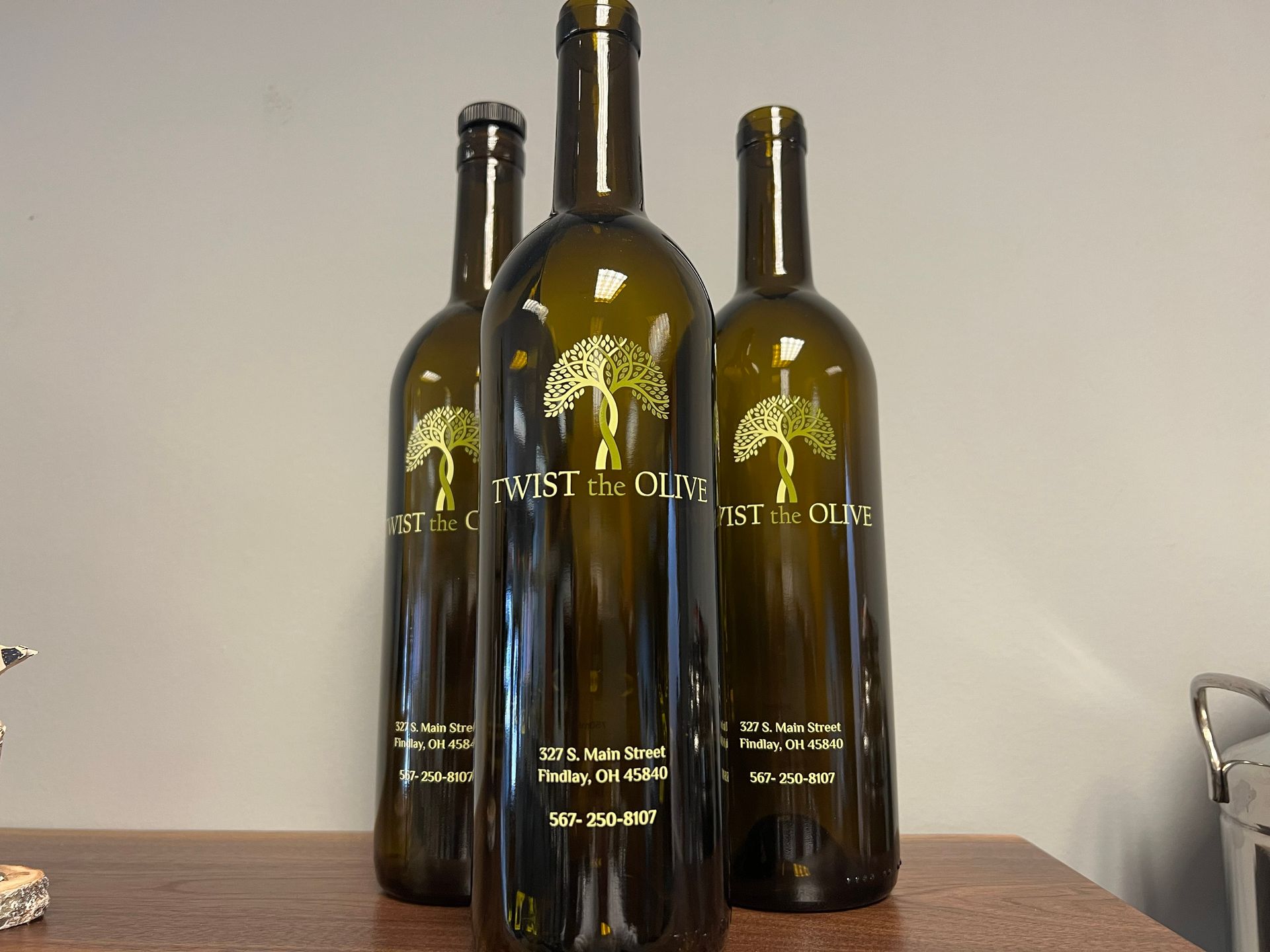 Olive oil bottles