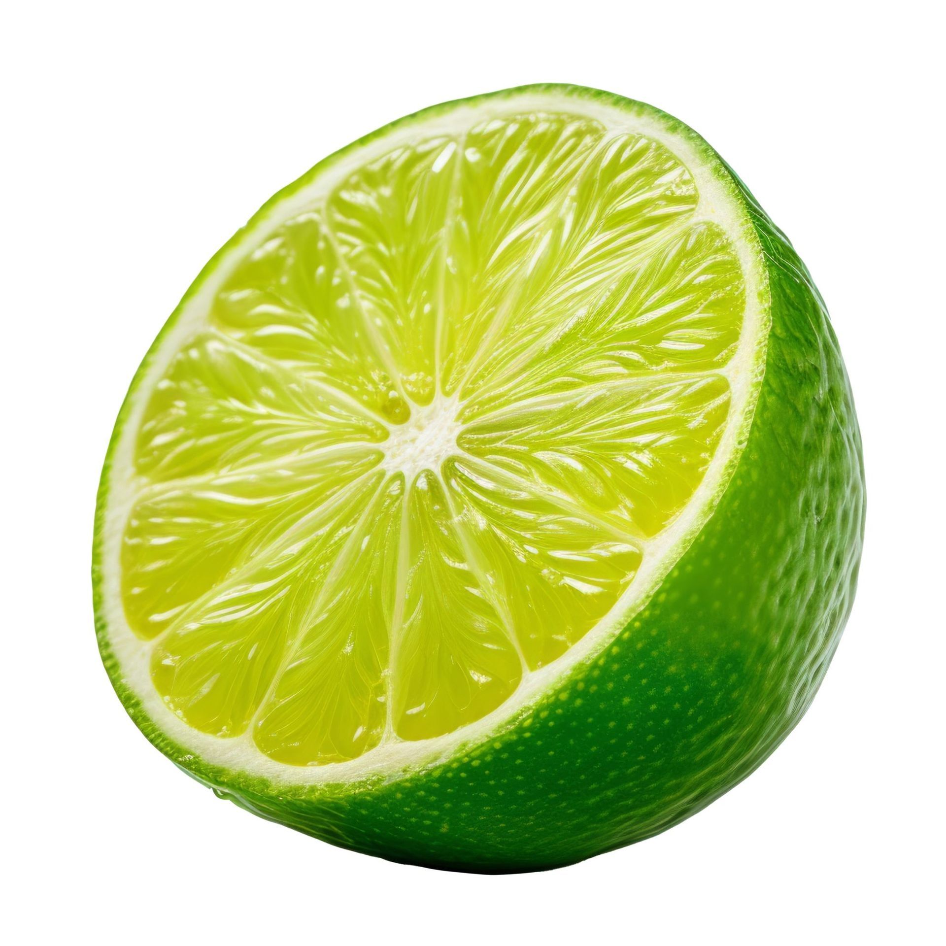 lime with bright green skin and juicy pale green flesh