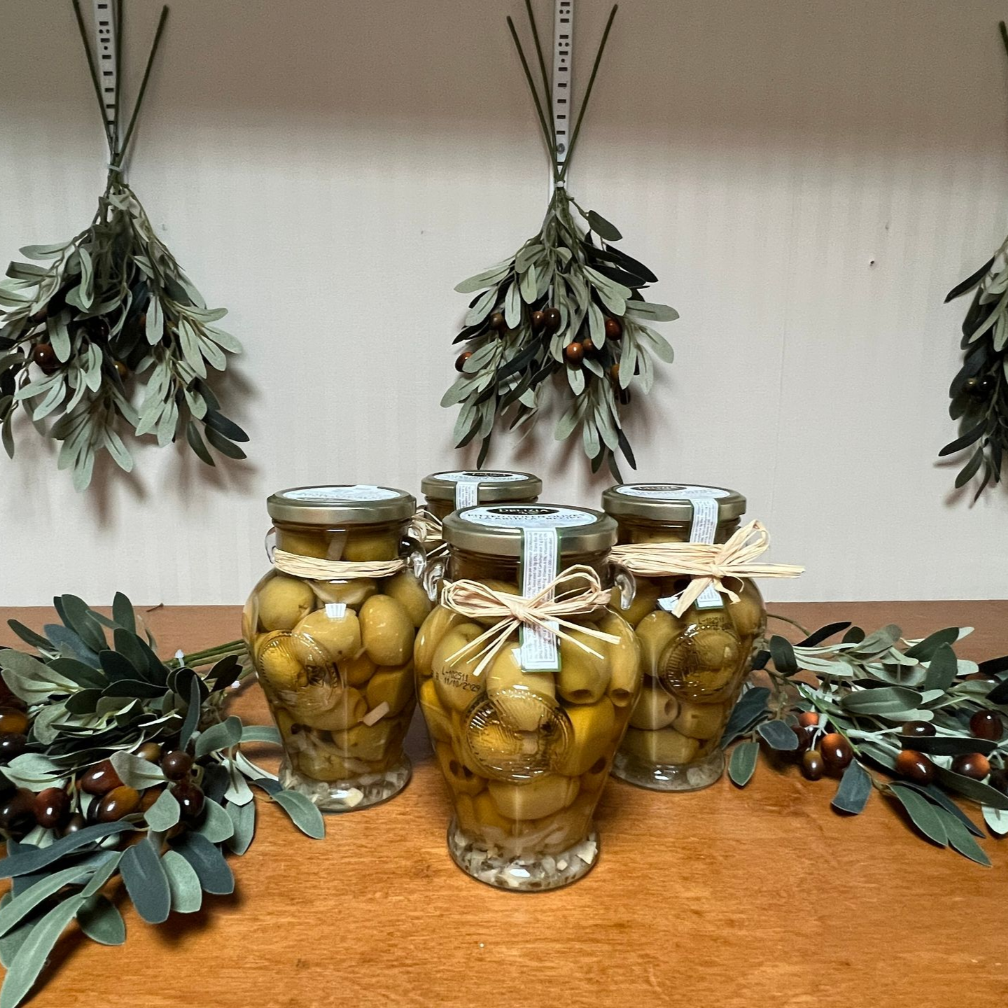 Jars of olives