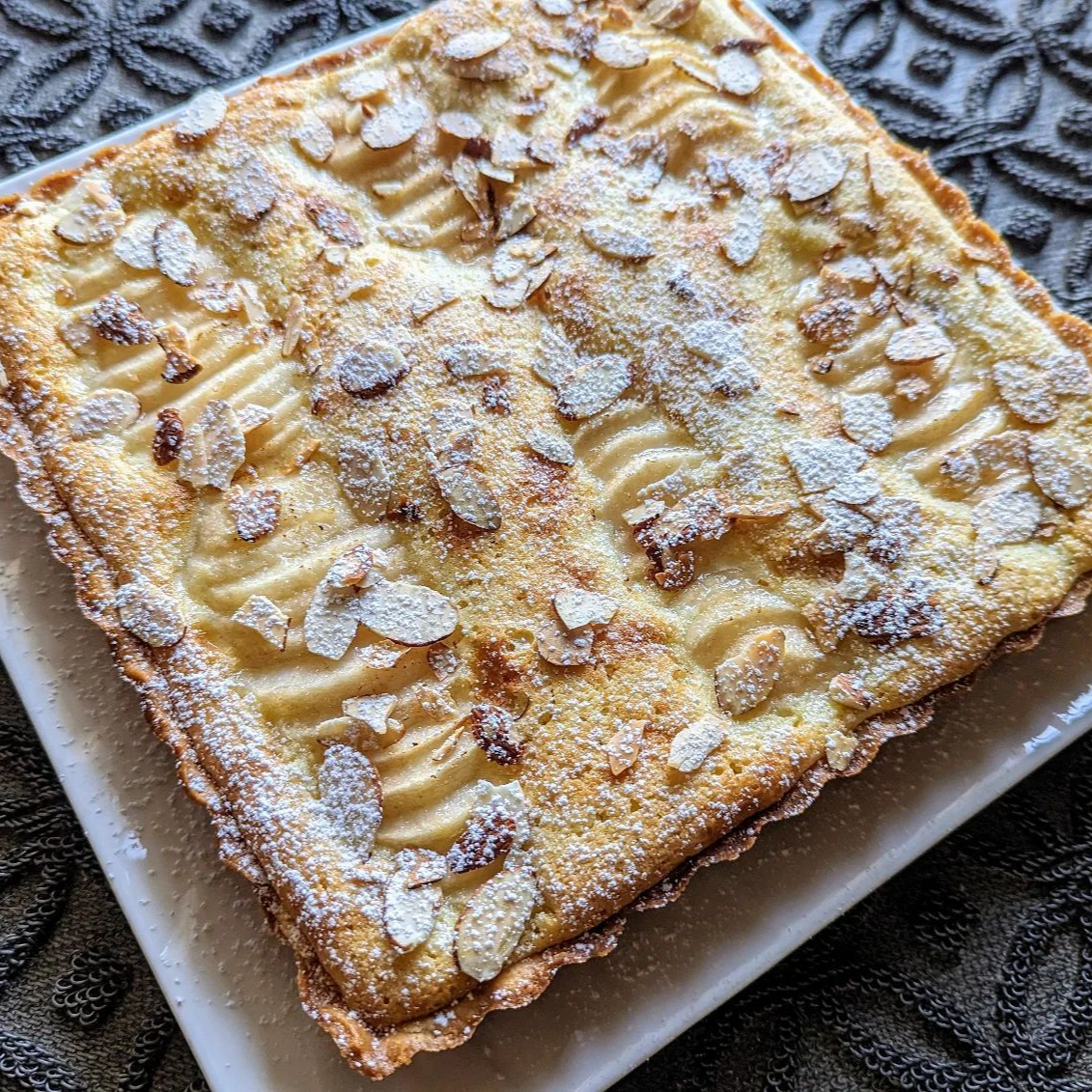 Pear Almond Olive Oil Cake