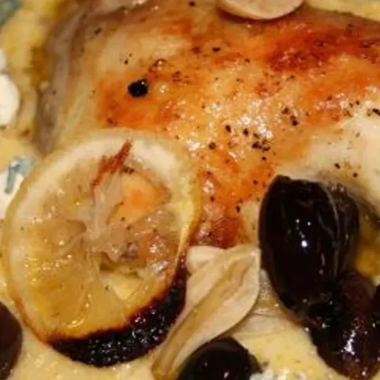 Roasted Chicken with Lemon & Olives