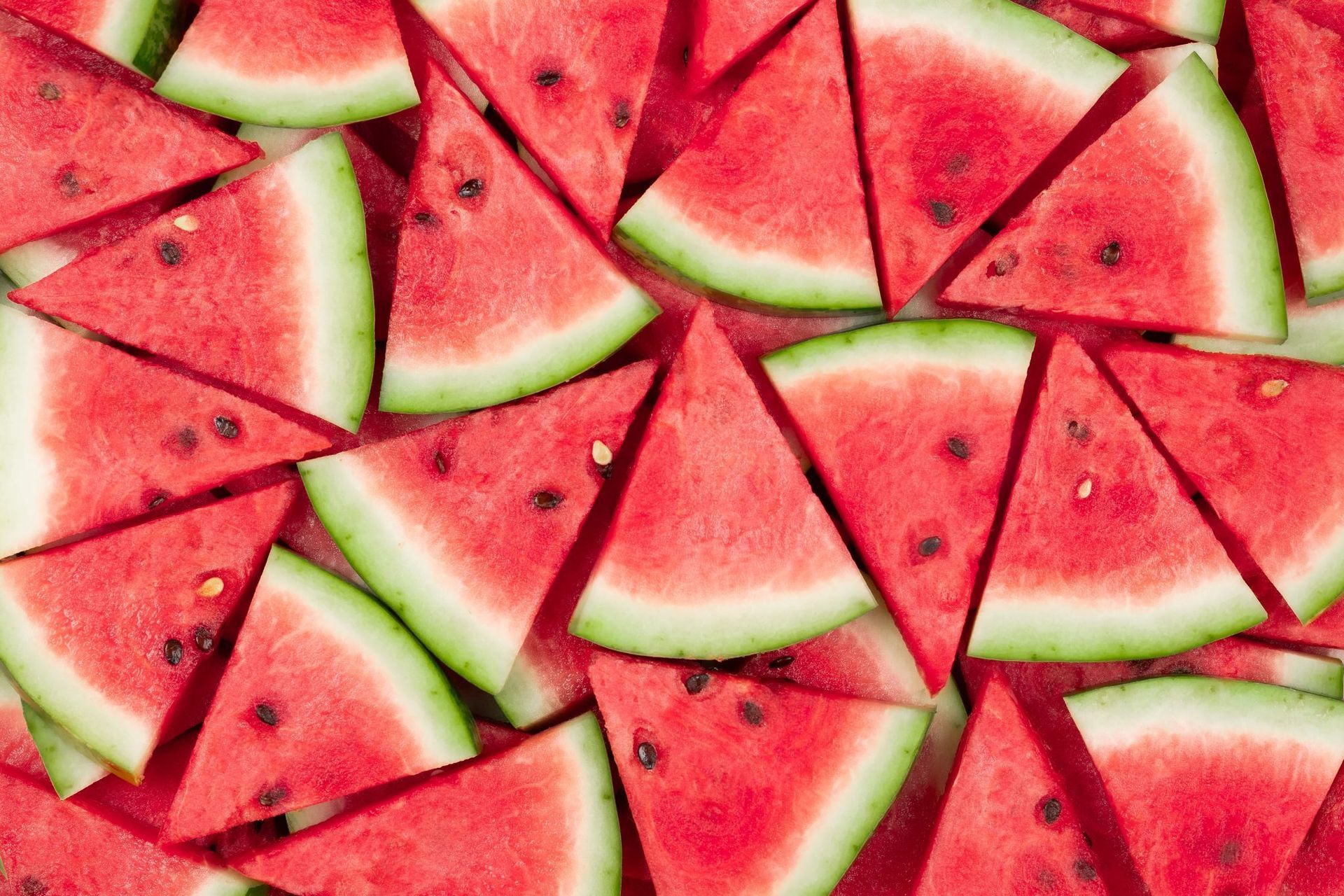 Sliced watermelon wedges
