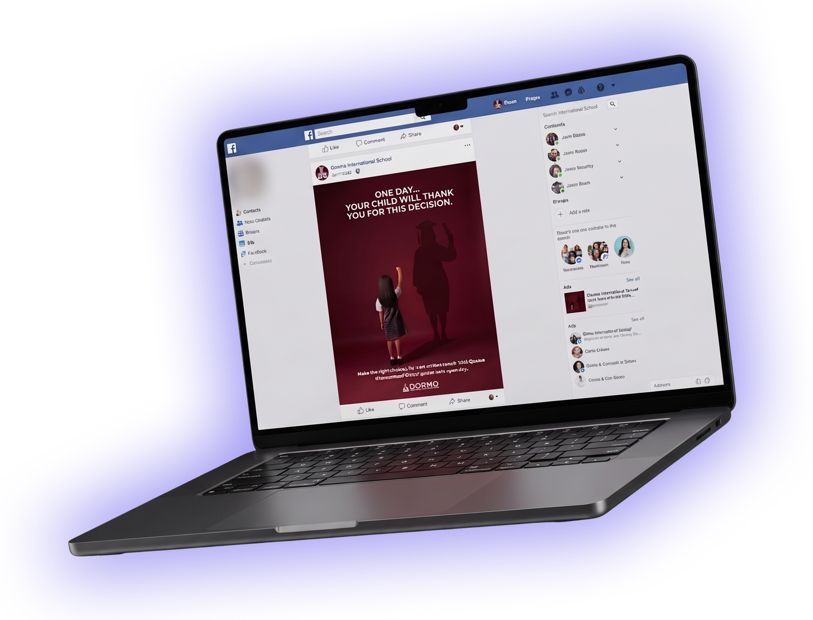 international school social media meta instagram ad creatives