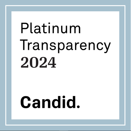 Platinum Transparency 2024 Candid logo on a white square with light blue border