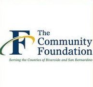 The Community Foundation logo with blue and gold “F” and tagline for Riverside and San Bernardino counties