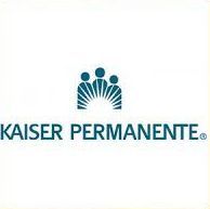 Kaiser Permanente logo with teal emblem and text on a white background
