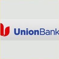 UnionBank logo in blue and red on a white background