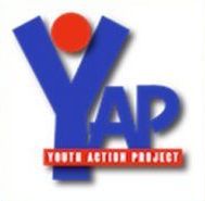 Youth Action Project logo with blue YAP letters and a red dot above the Y
