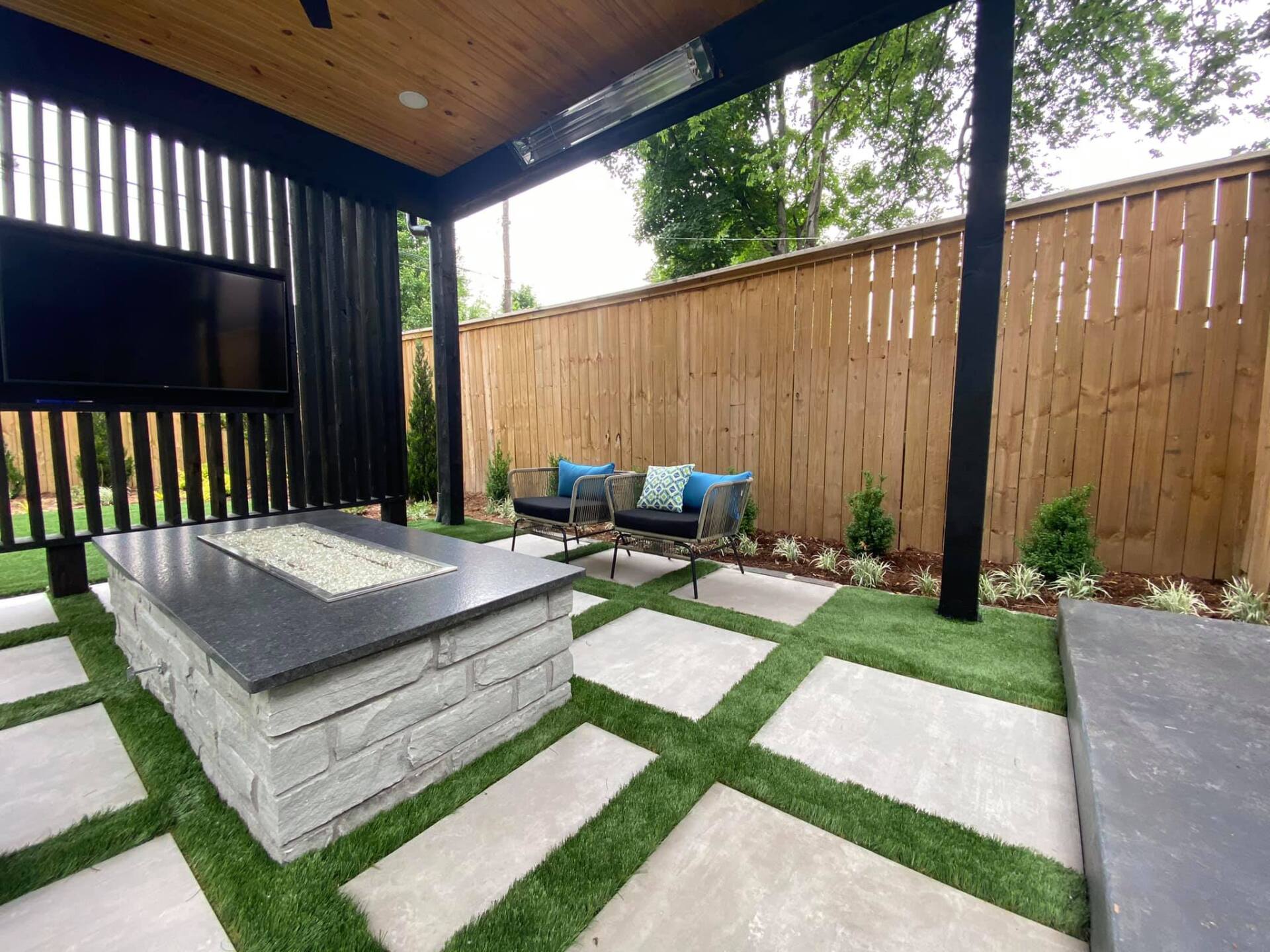 Fire pit feature