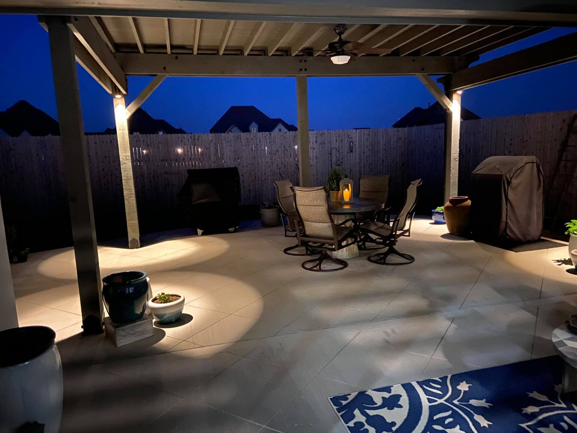 Lighting on patio