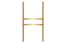 Gold-colored ladder-like structure with two horizontal bars.