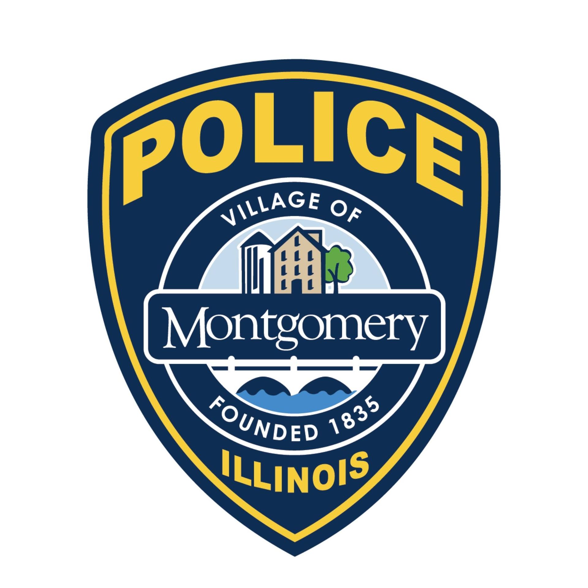 The logo for the police department in montgomery illinois