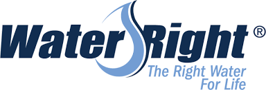 Water Right logo. Blue text with a stylized water droplet.