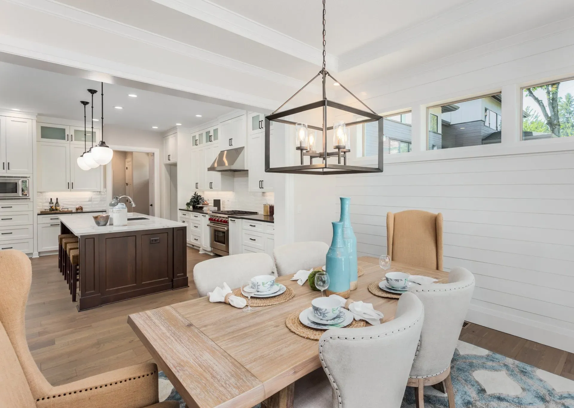 Modern interior design of a kitchen