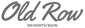 Gray “Old Row” logo with “On North Main” underneath on a white background