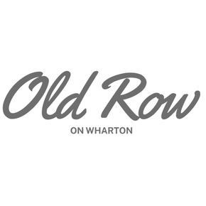 Old Row on Wharton logo in gray script on white background