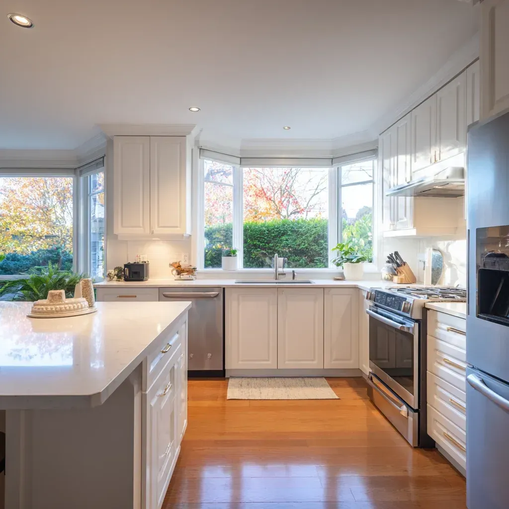Residential kitchen remodeling Vancouver including granite countertops, backsplash tile design, and complete layout redesign.
Vancouver kitchen renovation experts installing custom cabinetry, quartz island feature, and LED recessed lighting system.
Modern Vancouver kitchen remodel featuring marble countertops, hardwood flooring, and open-concept kitchen expansion.
Professional Vancouver kitchen renovation with granite slab countertops, pantry storage installation, and contemporary lighting upgrades.