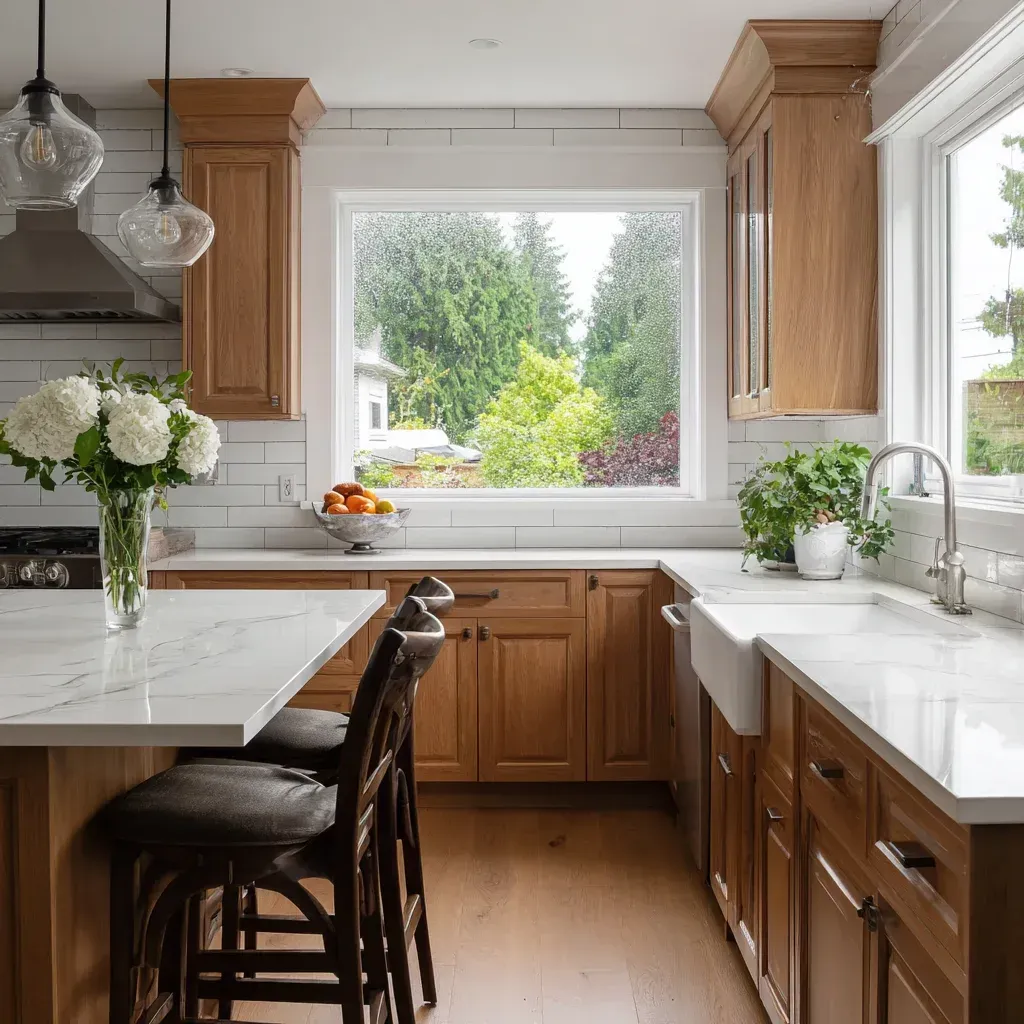 Luxury Vancouver kitchen remodel highlighting marble backsplash installation, integrated lighting systems, and high-performance ventilation hood setup.
Contemporary kitchen renovation Vancouver BC showcasing quartz slab surfaces, two-tone cabinetry, and professional remodeling execution.
Residential kitchen remodeling Vancouver featuring granite countertops, backsplash tile design, and functional workflow optimization.
Vancouver kitchen renovation experts installing custom cabinetry, quartz island feature, and recessed lighting systems.
Modern Vancouver kitchen remodel featuring marble countertops, engineered hardwood flooring, and open-plan kitchen redesign.