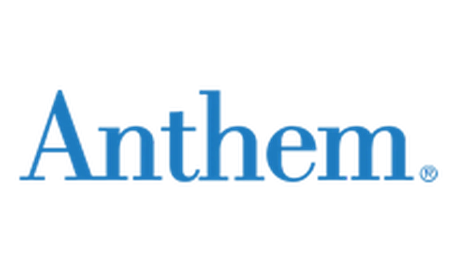 Anthem logo in blue text on a white background