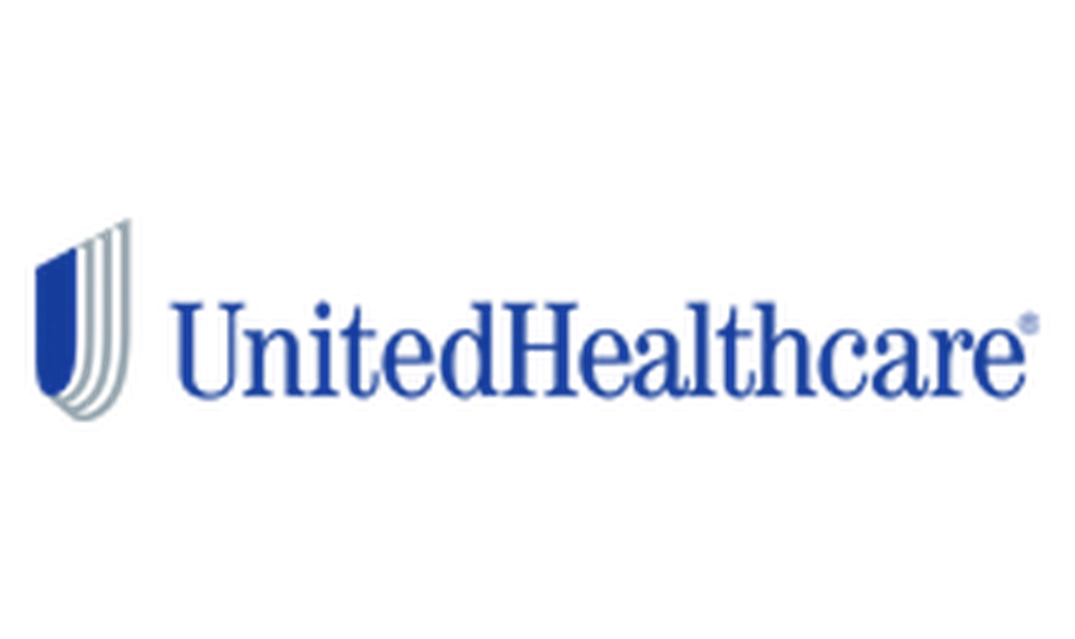 UnitedHealthcare logo in blue text with shield-like icon on white background