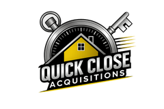 A logo for quick close acquisitions shows a house and a compass