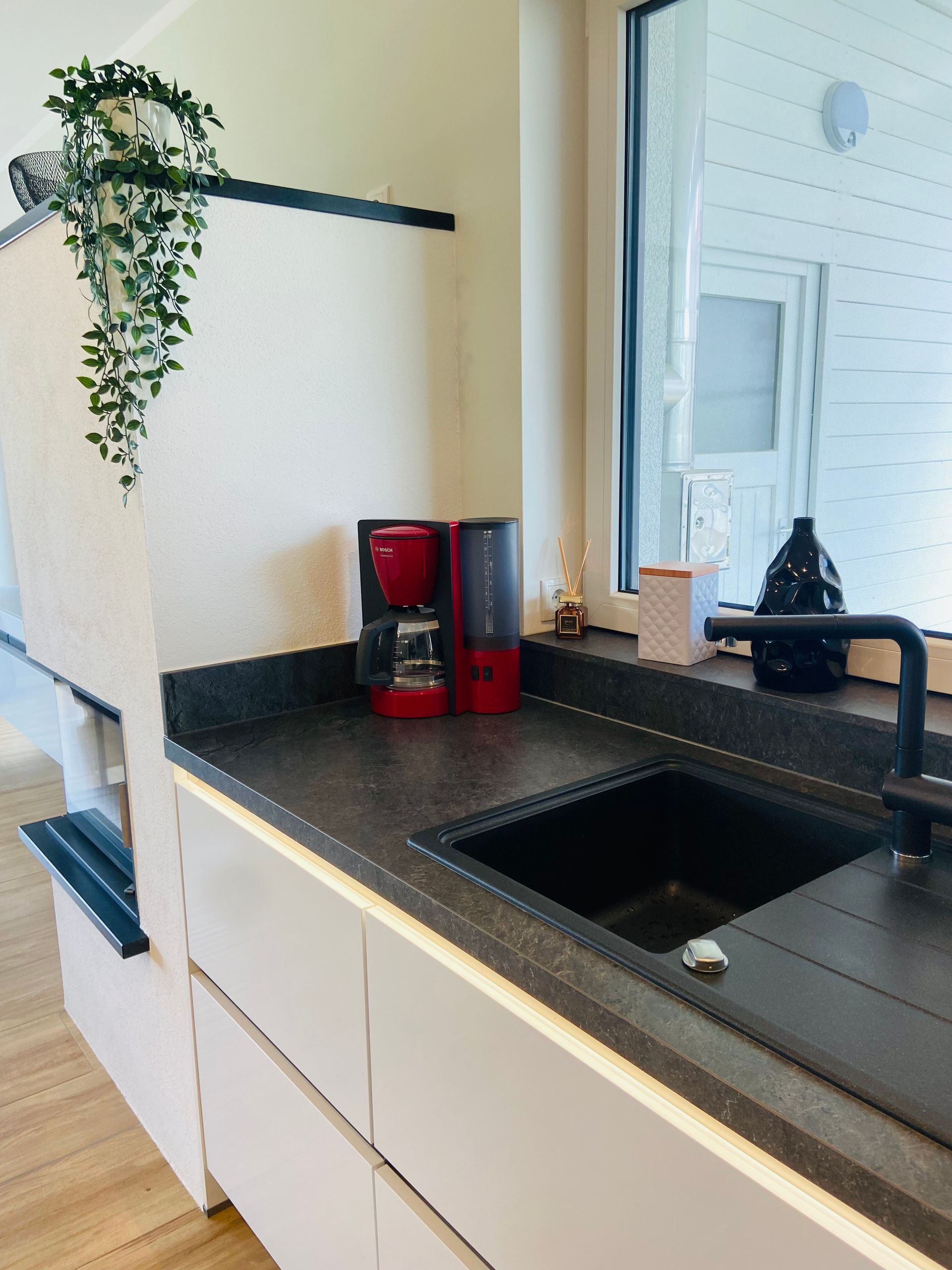 Küchenbereich im Ferienhaus Seegelblick
