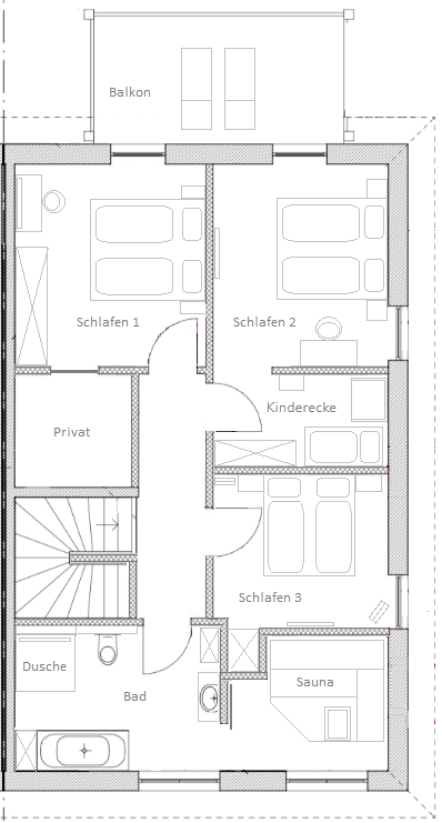 Grundriss Obergeschoss