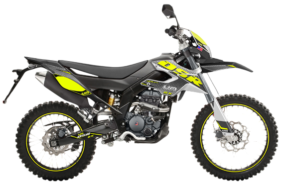 Motocicletta TVS Raider grigia e nera con design sportivo e cerchi in lega