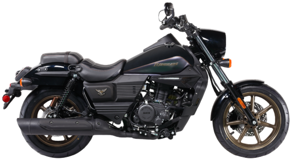 Moto sportiva TVS Apache RR 310 rossa su cavalletto rosso