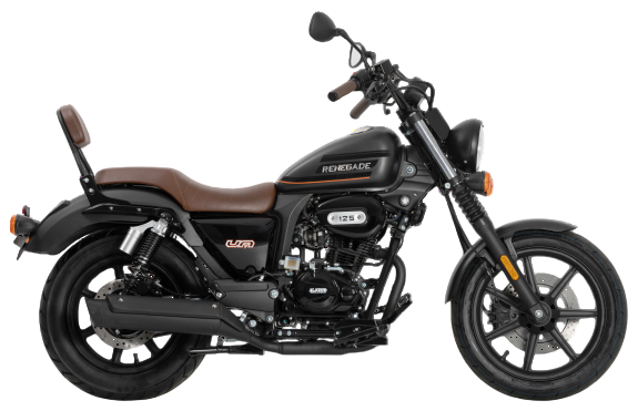Motocicletta TVS Raider grigia e nera con design sportivo e cerchi in lega