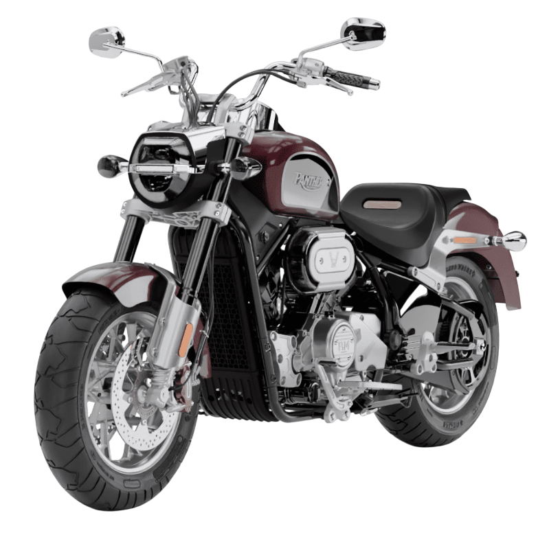 Motocicletta TVS Raider grigia e nera con design sportivo e cerchi in lega