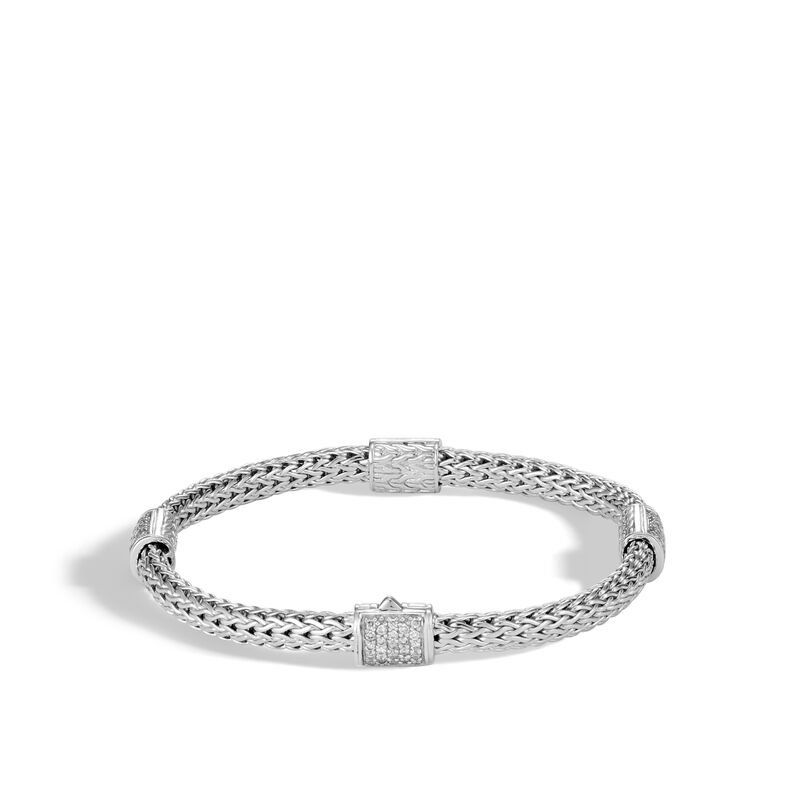 John Hardy Classic Chain Bracelet with Diamonds