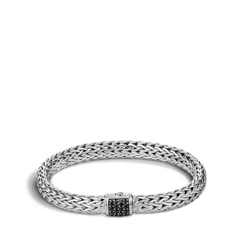 John Hardy Classic Chain Pavé Icon Bracelet Black Sapphire