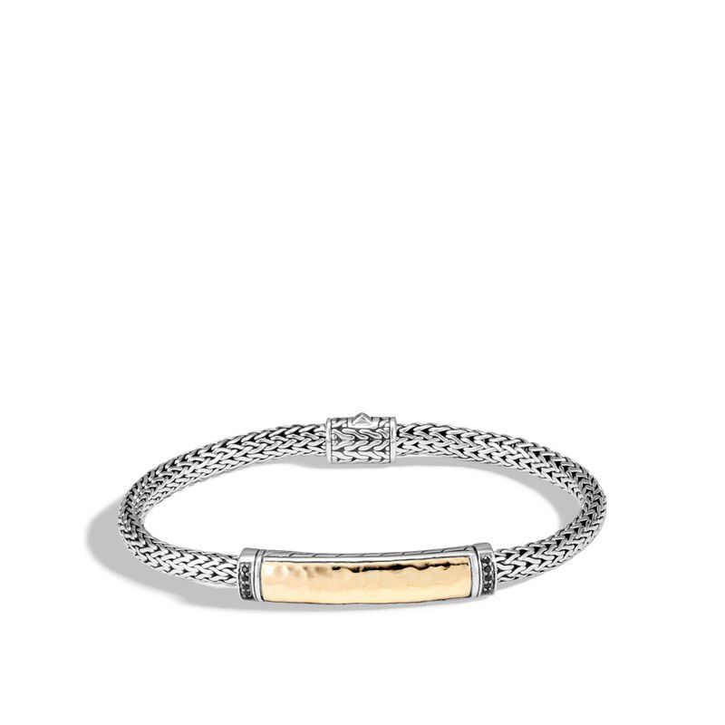 John Hardy Classic Chain Hammered Station Bracelet