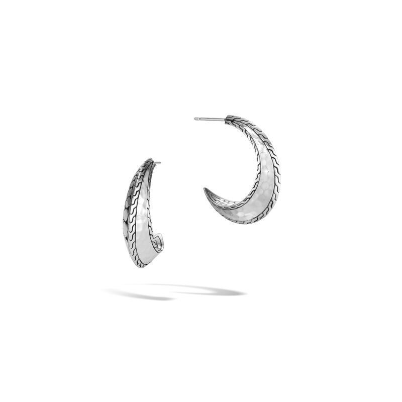 John Hardy Dot Hammered Hoop Earrings
