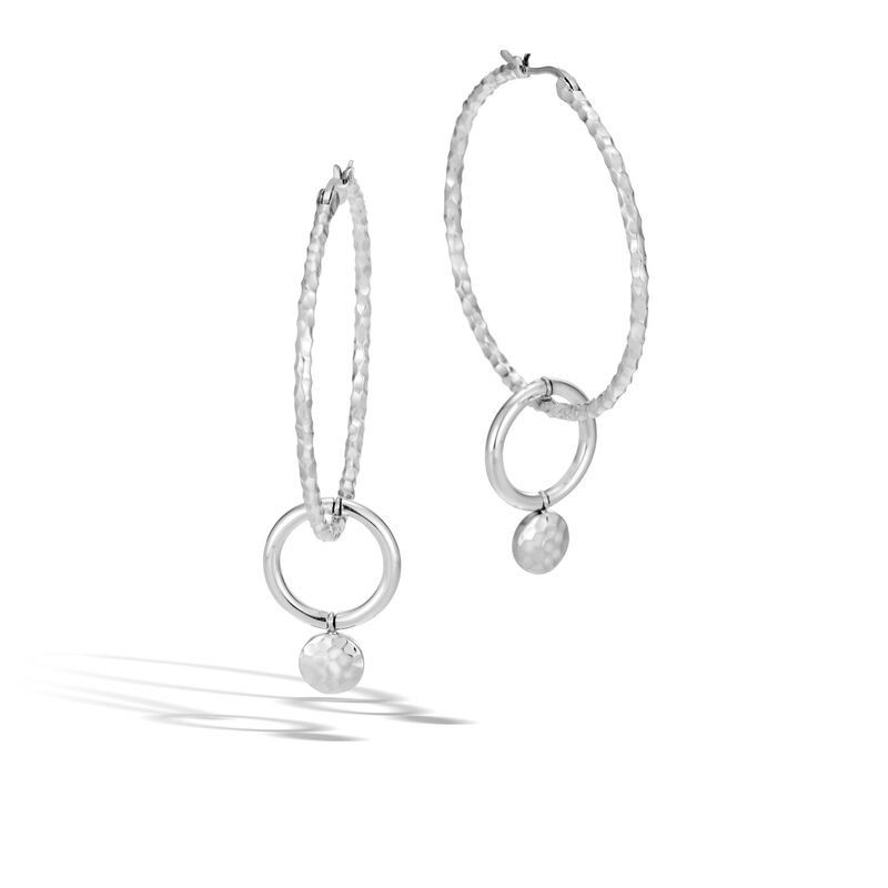 John Hardy Hammered Interlink Drop Earrings