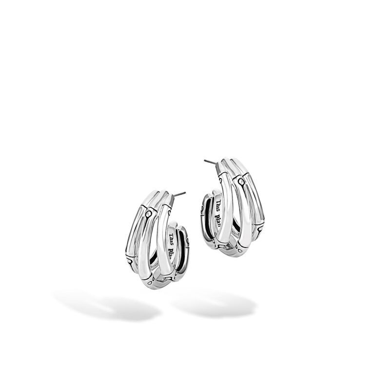 John Hardy Bamboo Small J Hoop Earring