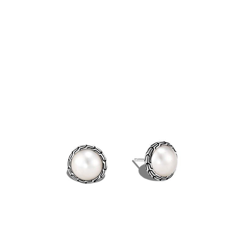John Hardy Pearl Stud Earrings