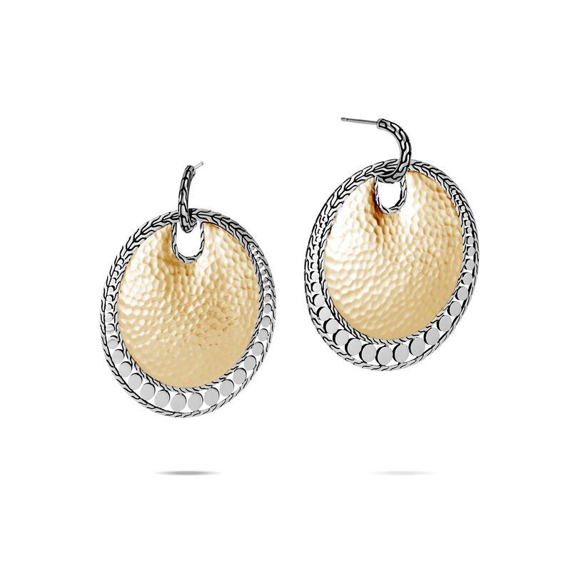 John Hardy Hammered Large Disc Earrings