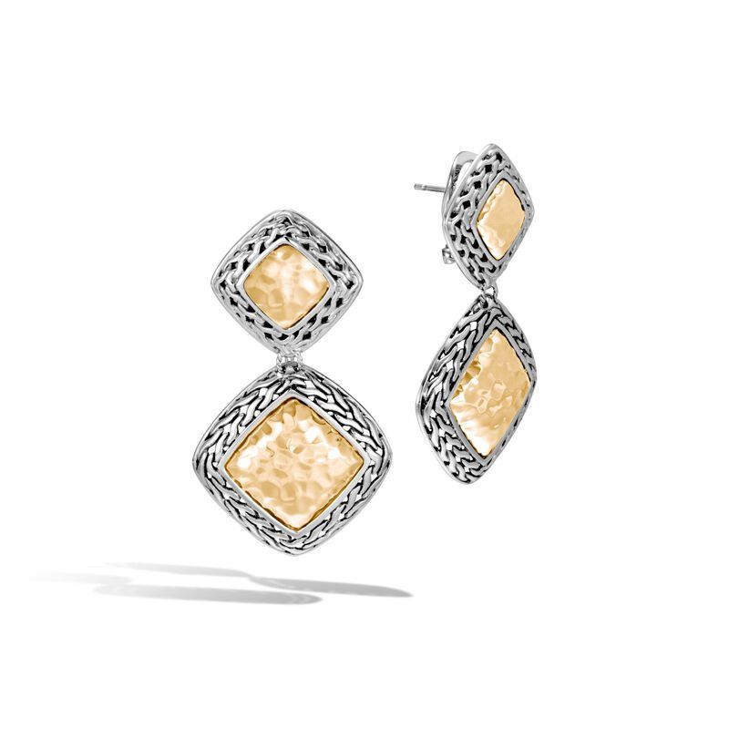 John Hardy Classic Chain Hammered Drop Earrings