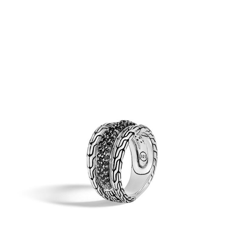John Hardy Classic Chain Ring Black Sapphire