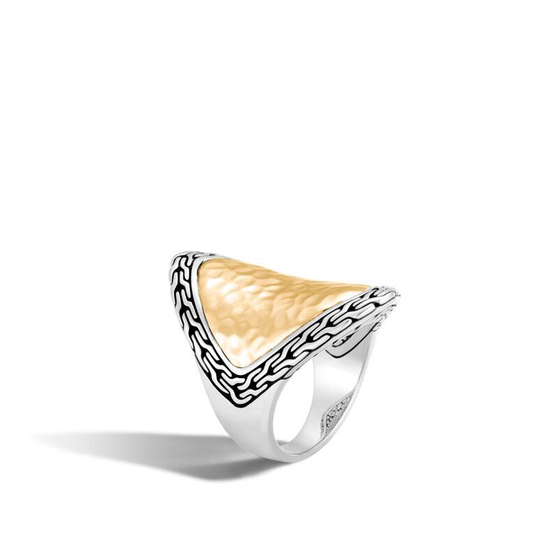 John Hardy Classic Chain Hammered Saddle Ring