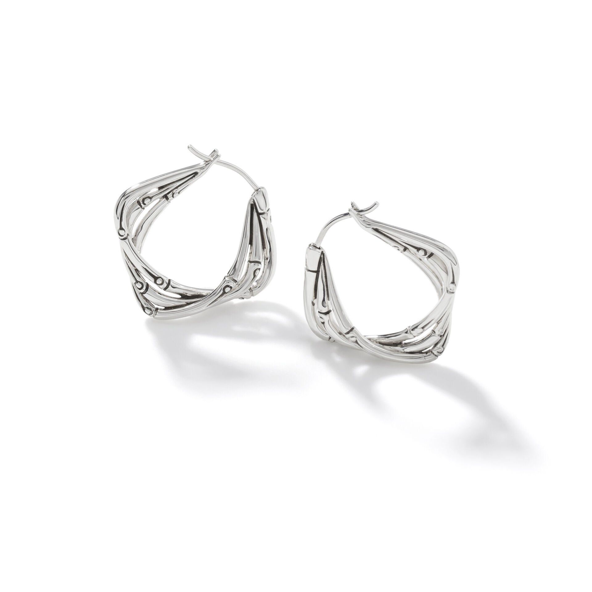 John Hardy Bamboo Twisted Hoop Earring