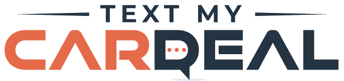 Text My CAR DEAL logo in orange, black, and gray with a chat bubble in the letter R