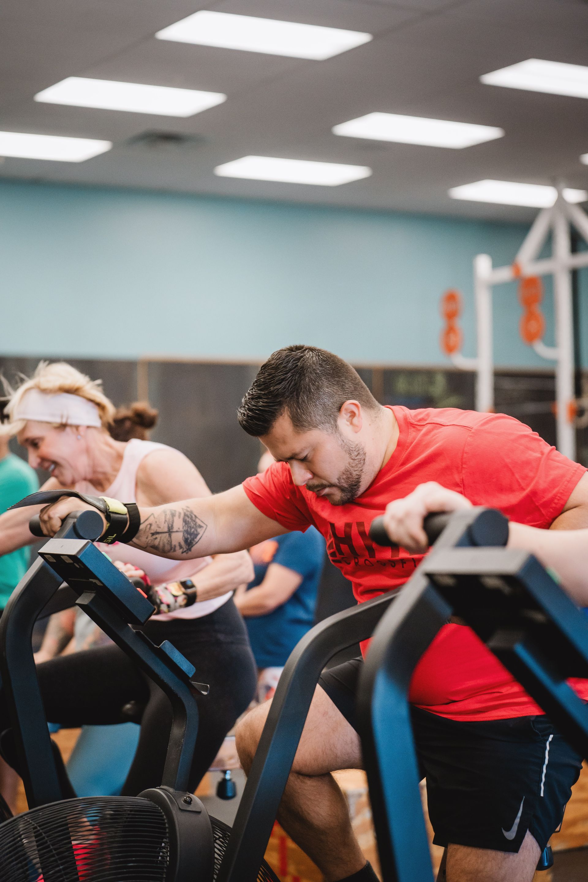 HYTE CrossFit athletes training during an Endurance Club session in Fort Myers.